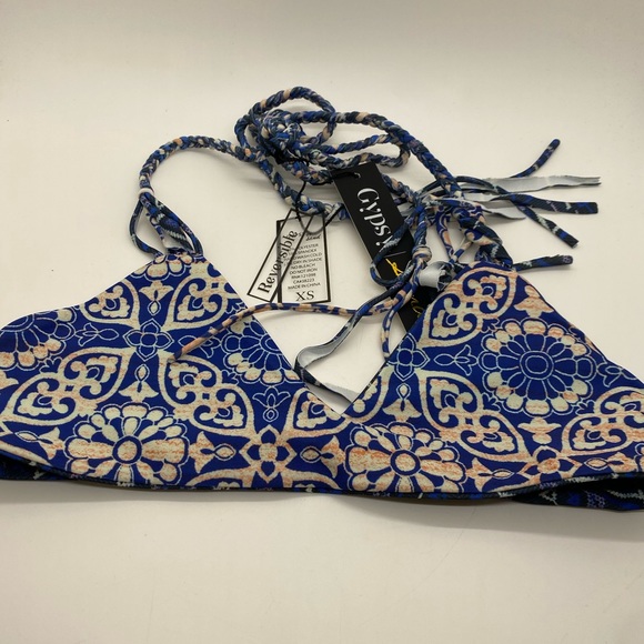 NWT Gypsy 05 Bikini Top Nautilus Pacific in Blue Multi. Size XSmall - Picture 2 of 6